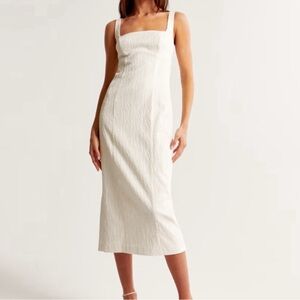 Abercrombie & Fitch Textured Column Midi Dress